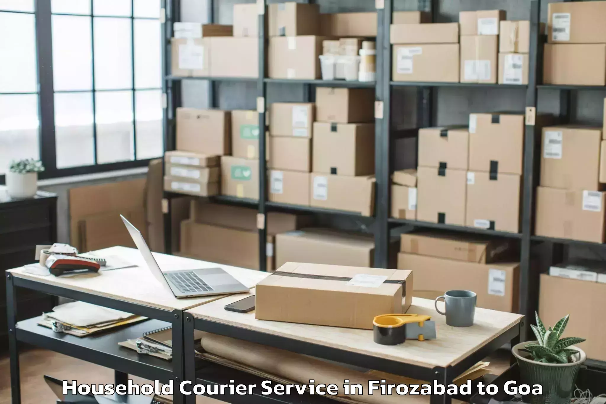 Reliable Firozabad to Candolim Household Courier